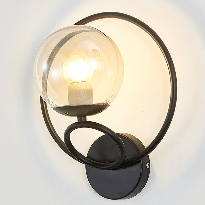 Circle Round Globe Iron Wall Lamp