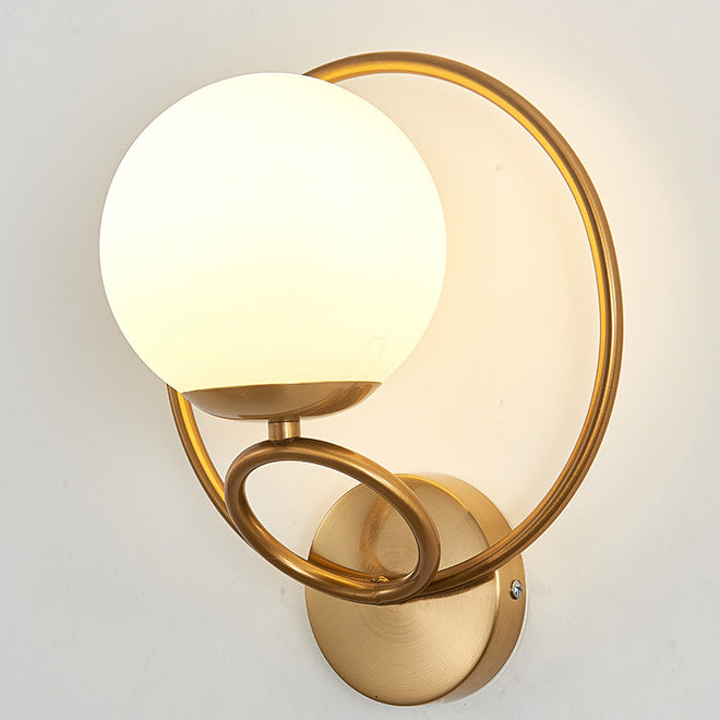 Circle Round Globe Iron Wall Lamp
