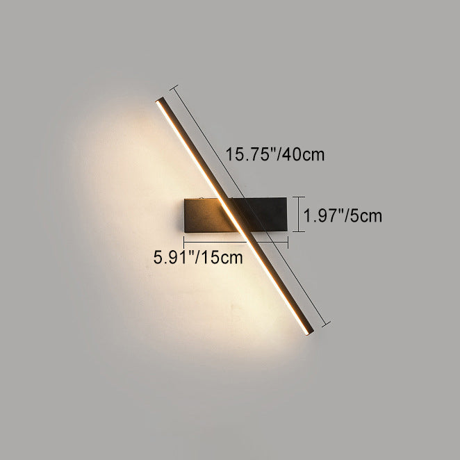 Long Iron Aluminum Living Wall Lamp