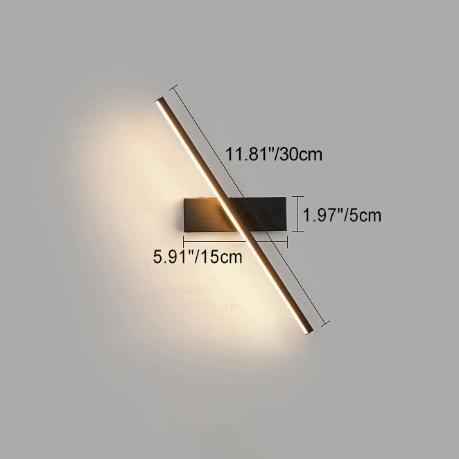 Long Iron Aluminum Living Wall Lamp