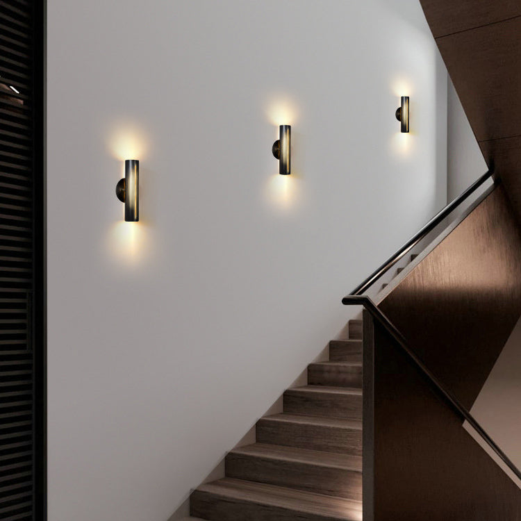 Cylinder Iron Living Room Wall Lamp