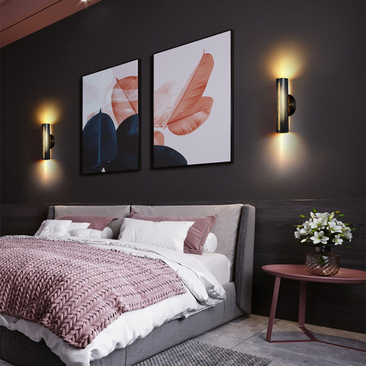 Cylinder Iron Living Room Wall Lamp
