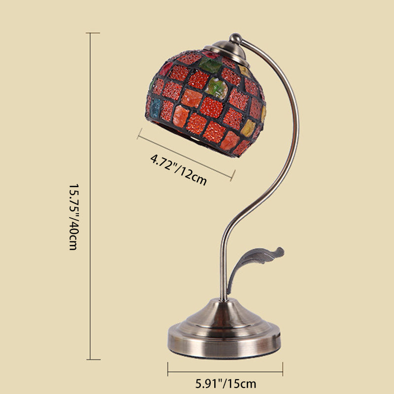 Round Dome Curved Pole Table Lamp