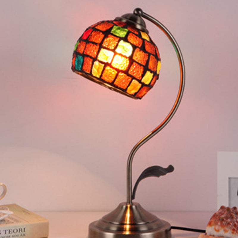 Round Dome Curved Pole Table Lamp