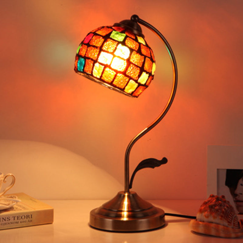 Round Dome Curved Pole Table Lamp