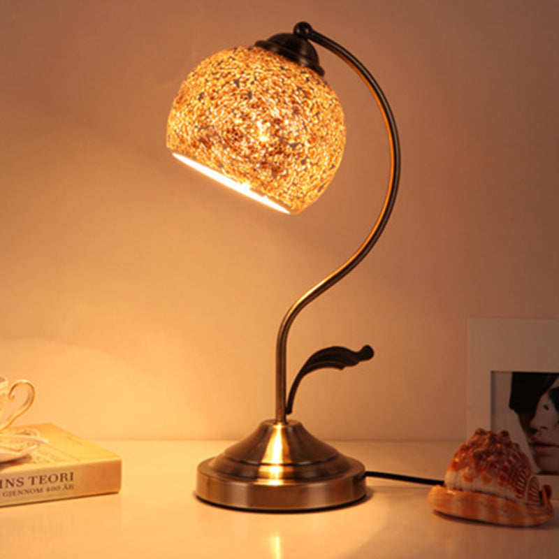 Round Dome Curved Pole Table Lamp