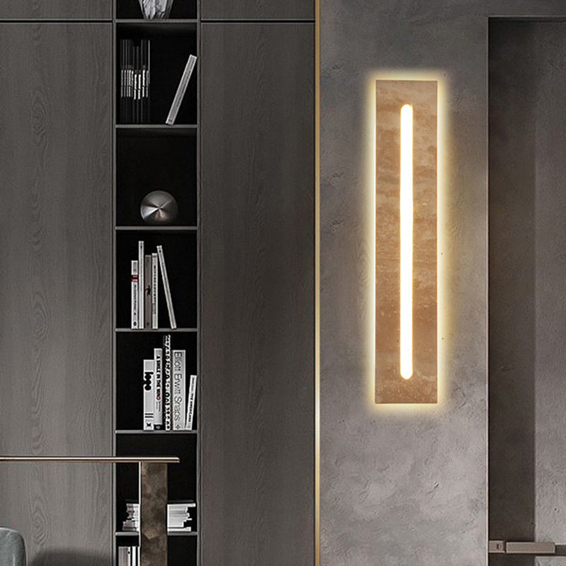 Indoor Rectangle Yellow Travertine Outdoor Light