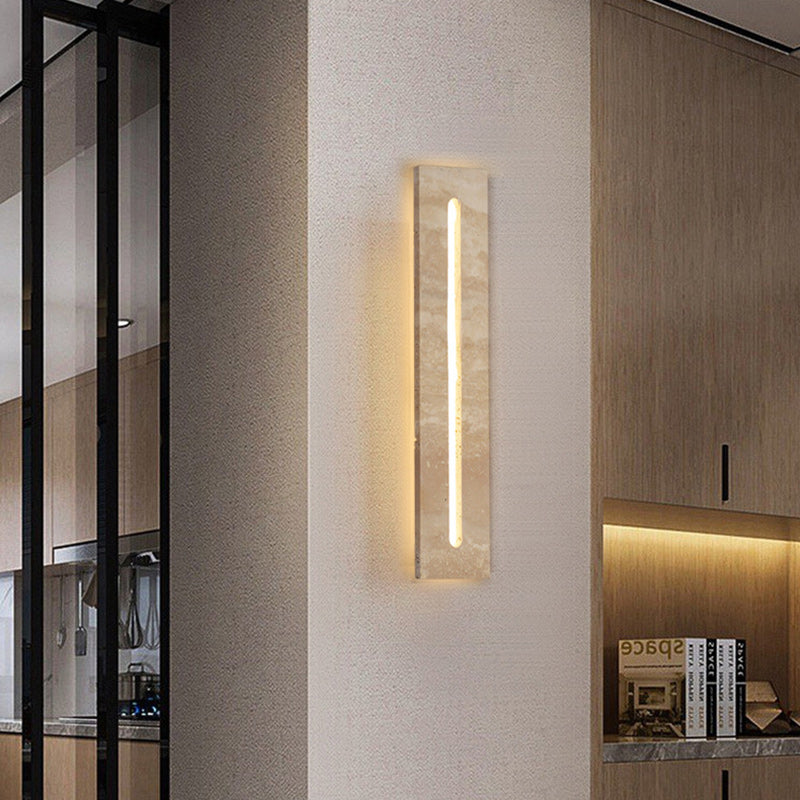 Indoor Rectangle Yellow Travertine Outdoor Light