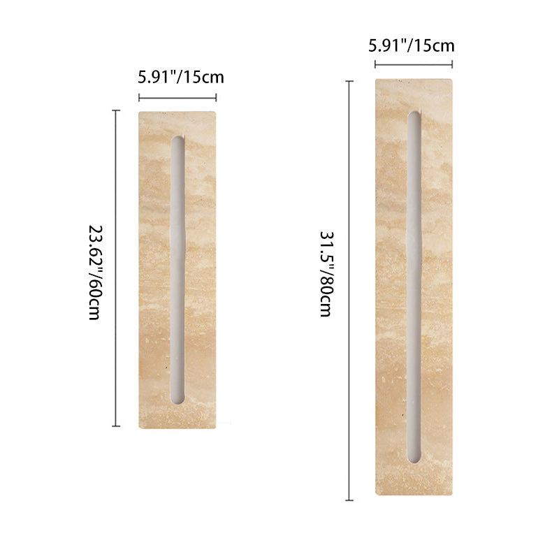 Indoor Rectangle Yellow Travertine Outdoor Light