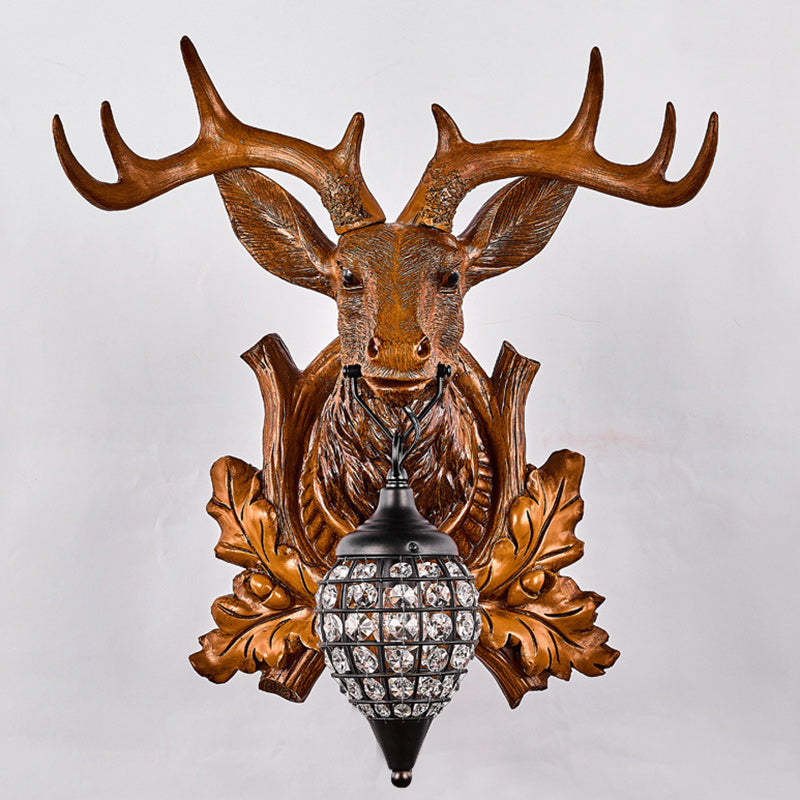 Deer Antler Iron Resin Wall Lamp