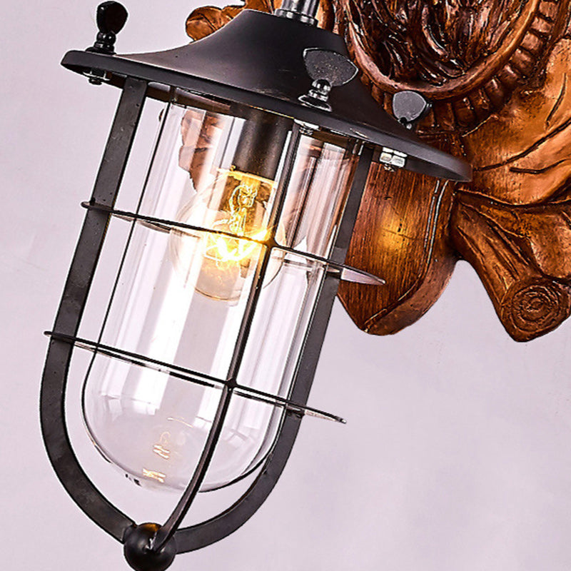 Deer Antler Iron Resin Wall Lamp