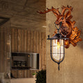 Deer Antler Iron Resin Wall Lamp
