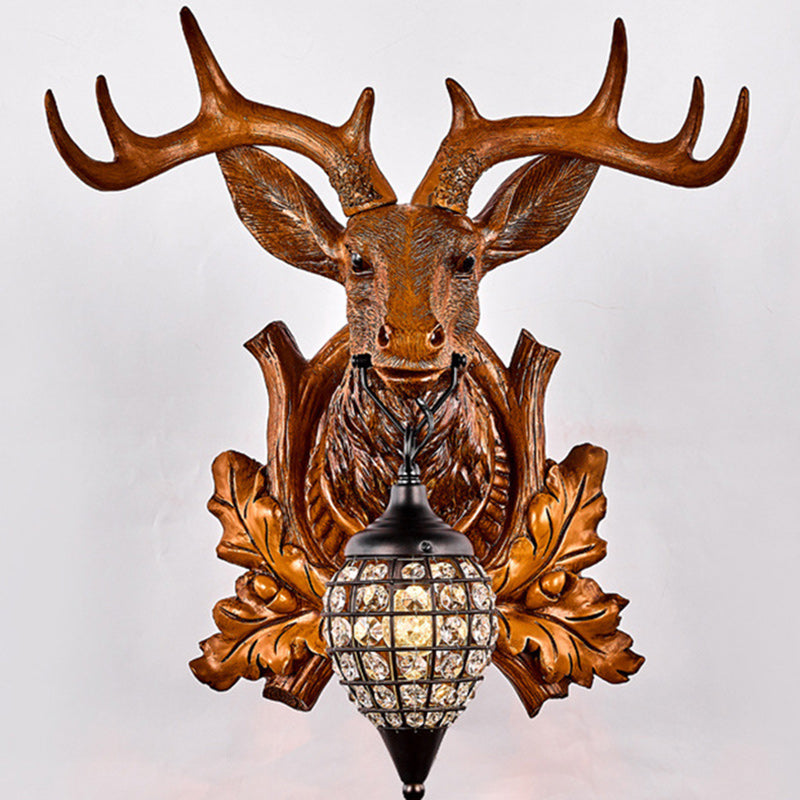 Deer Antler Iron Resin Wall Lamp