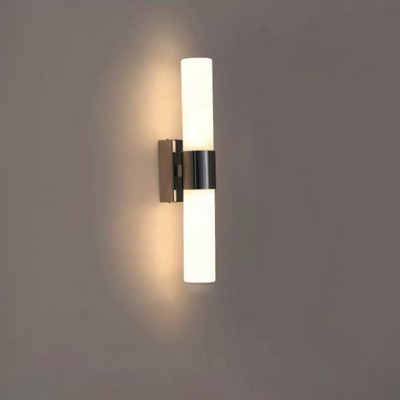 Cylinder Iron Acrylic Living 2-Light Wall Lamp