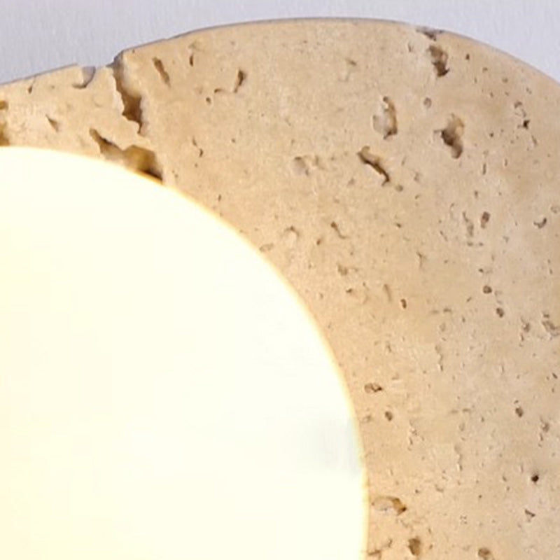 Rectangle Round Globe Yellow 2-Light Wall Lamp