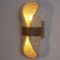 Oval Handmade Rattan Living 2-Light Wall Lamp