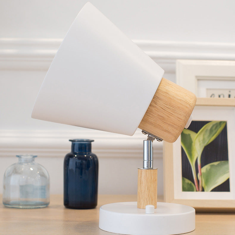 Round Horn Shape Wooden Wall Lamp
