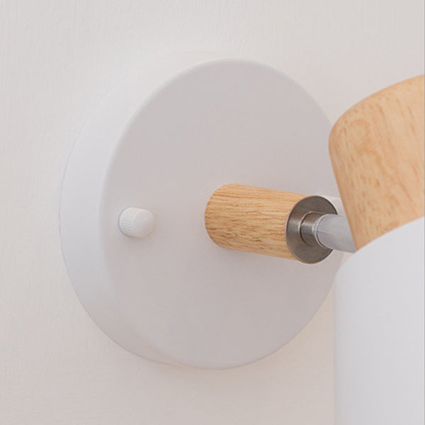 Round Horn Shape Wooden Wall Lamp