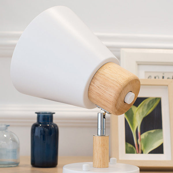 Round Horn Shape Wooden Wall Lamp