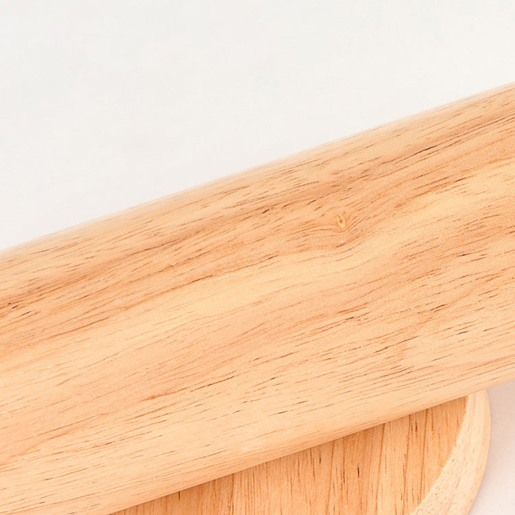 Cylinder Wood Grain Rubberwood Wall Lamp