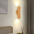 Cylinder Wood Grain Rubberwood Wall Lamp