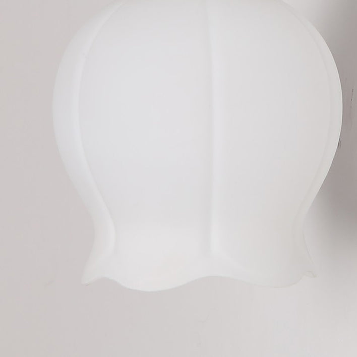 Cylinder Flower Iron Glass Wall Lamp