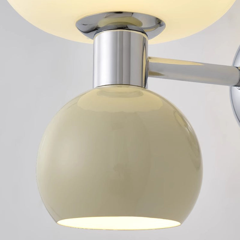 Iron Acrylic Pumpkin-Shaped Bedroom 2-Light Wall Lamp