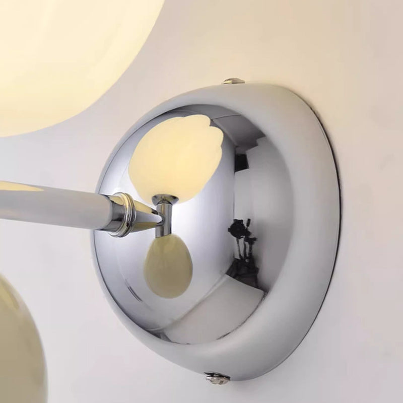 Iron Acrylic Pumpkin-Shaped Bedroom 2-Light Wall Lamp