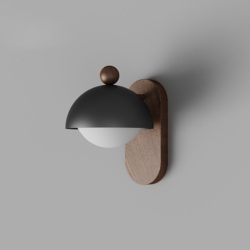 Iron Solid Wood Acrylic Wall Lamp