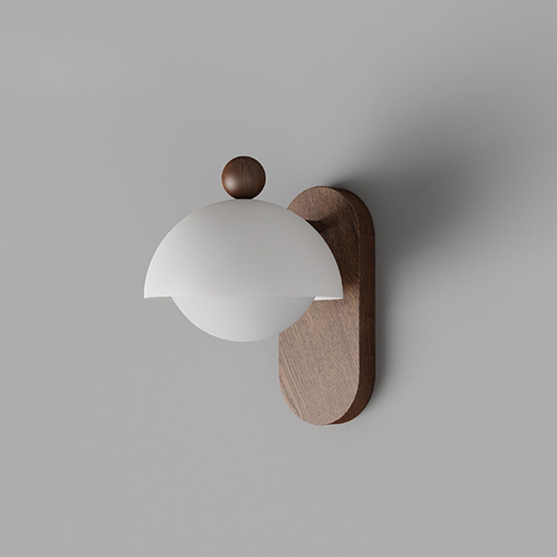Iron Solid Wood Acrylic Wall Lamp