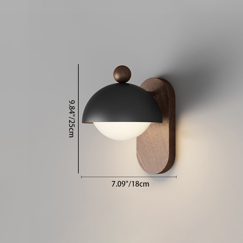 Iron Solid Wood Acrylic Wall Lamp