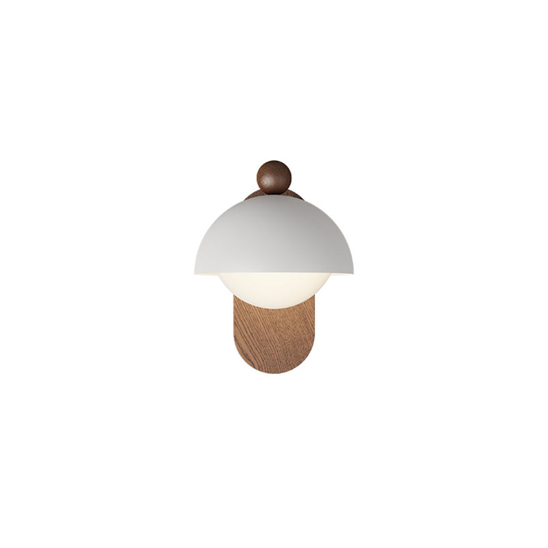 Iron Solid Wood Acrylic Wall Lamp