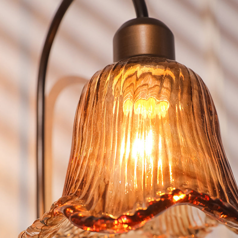 Iron Resin Glass Petal-Shaped Wall Lamp