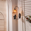 Iron Resin Glass Petal-Shaped Wall Lamp