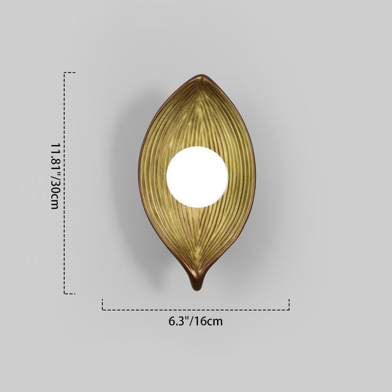 Resin Rotomolding Leaf-Shaped Bedroom Wall Lamp
