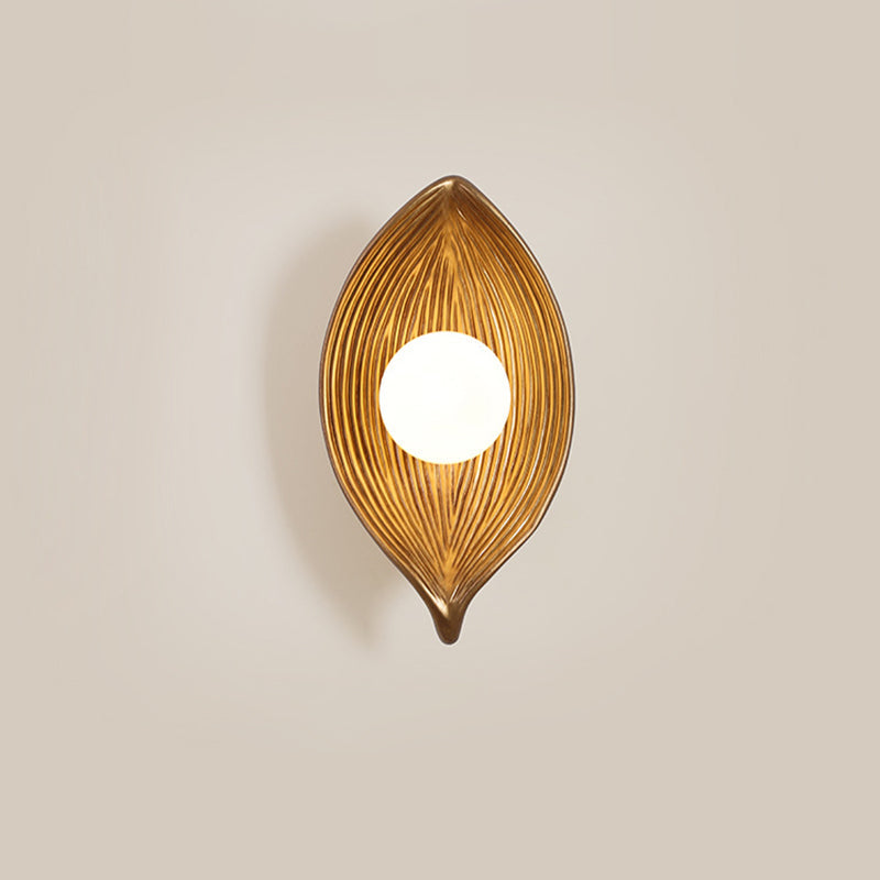 Resin Rotomolding Leaf-Shaped Bedroom Wall Lamp