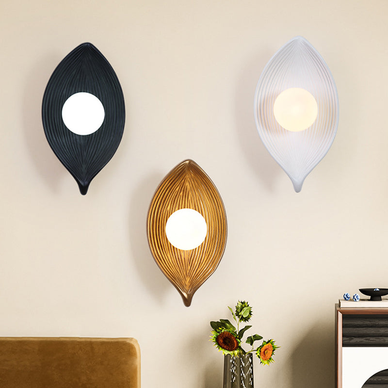 Resin Rotomolding Leaf-Shaped Bedroom Wall Lamp