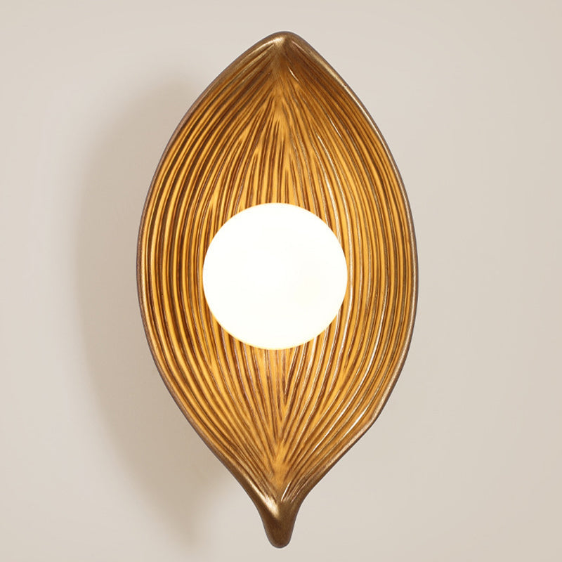 Resin Rotomolding Leaf-Shaped Bedroom Wall Lamp