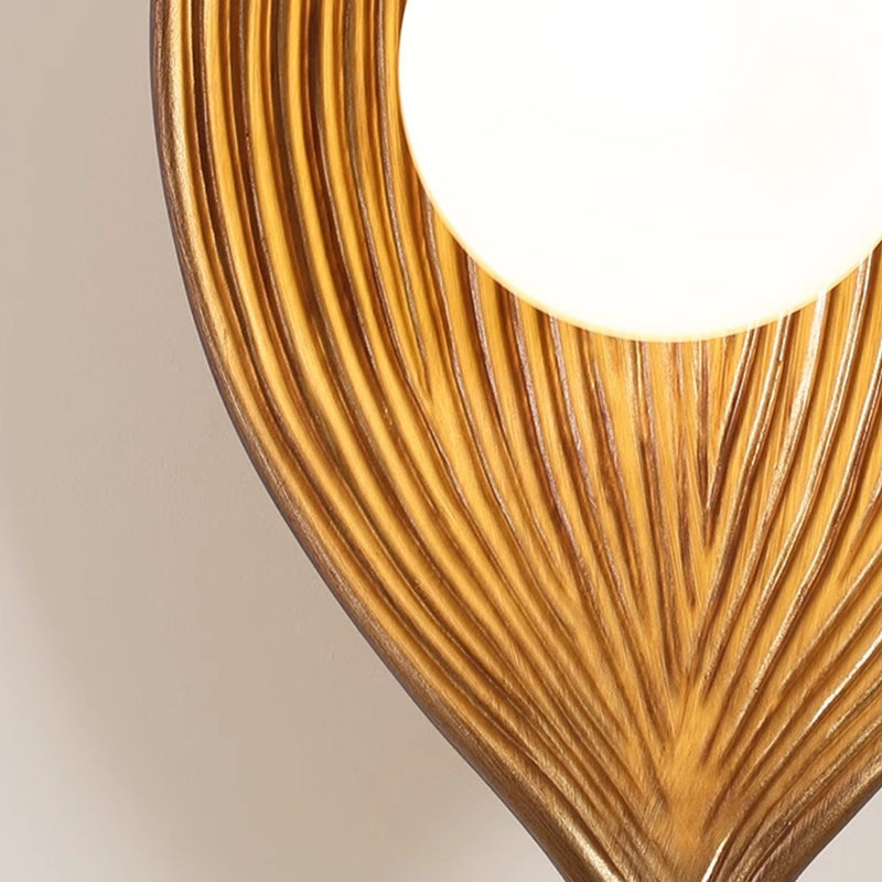 Resin Rotomolding Leaf-Shaped Bedroom Wall Lamp