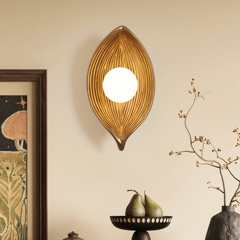 Resin Rotomolding Leaf-Shaped Bedroom Wall Lamp