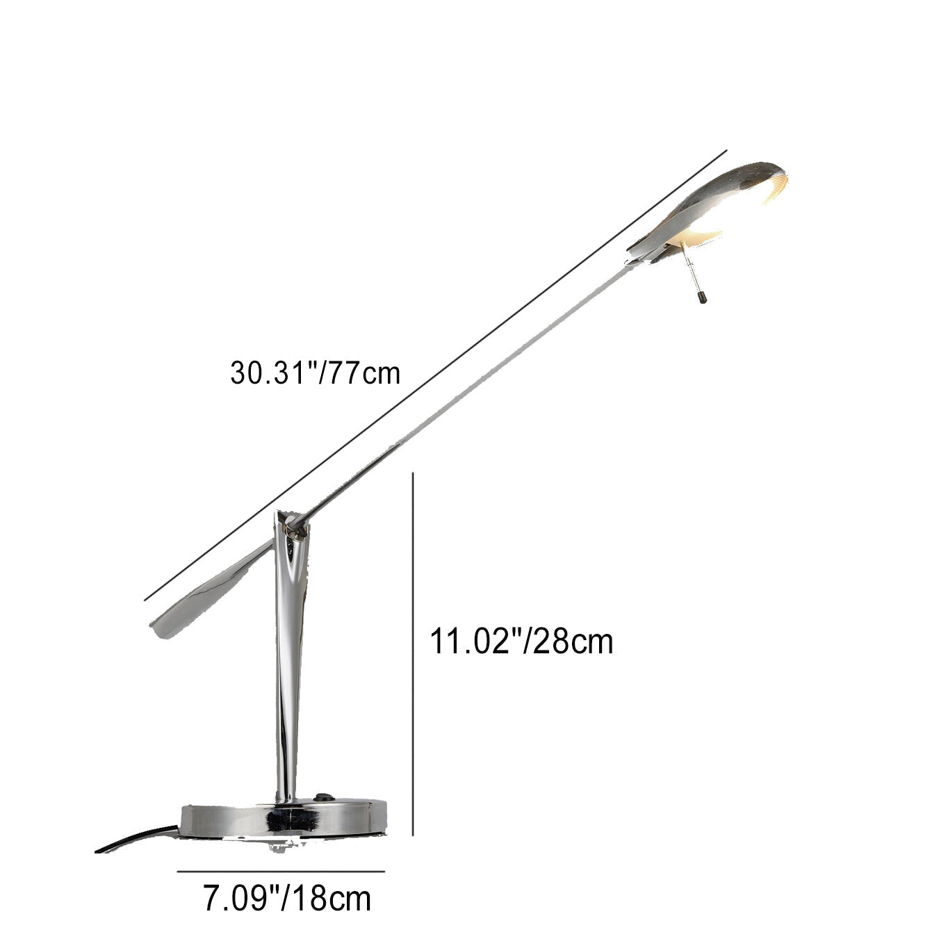 Long Arm Iron Metal Table Lamp