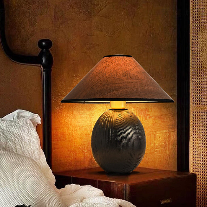 Round Conical Jar Solid Table Lamp