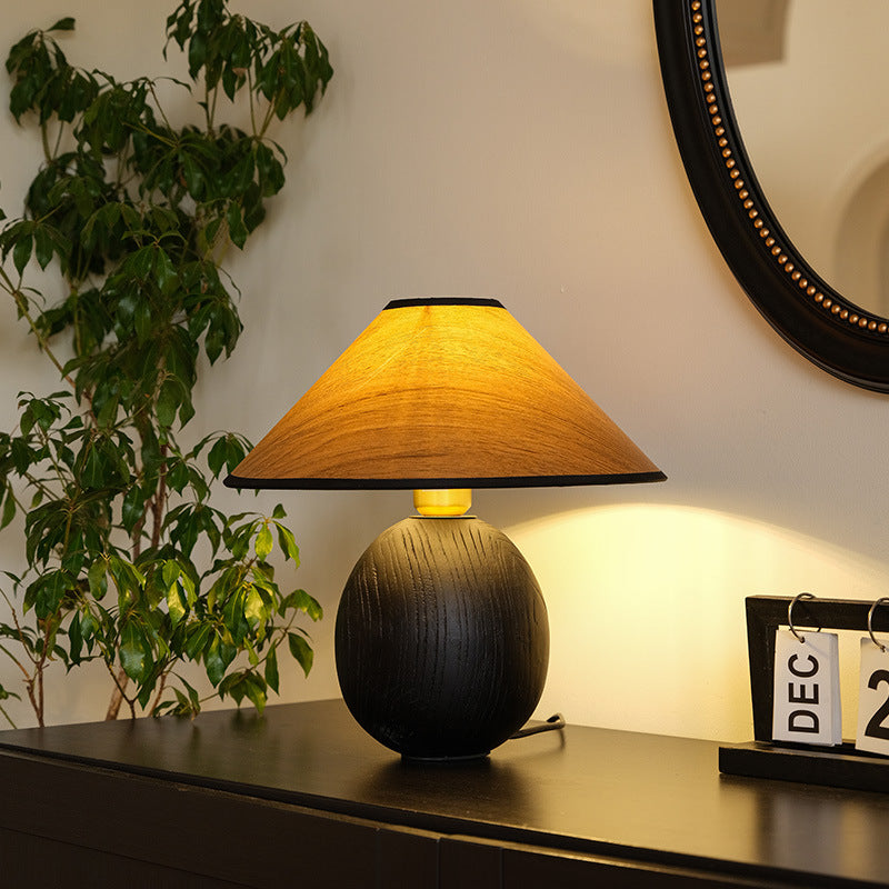 Round Conical Jar Solid Table Lamp