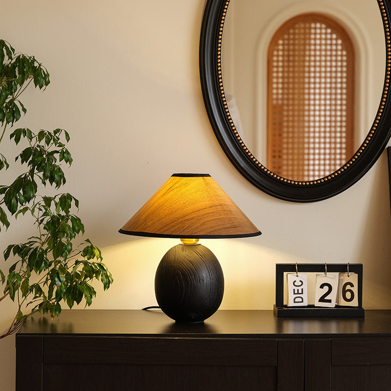 Round Conical Jar Solid Table Lamp