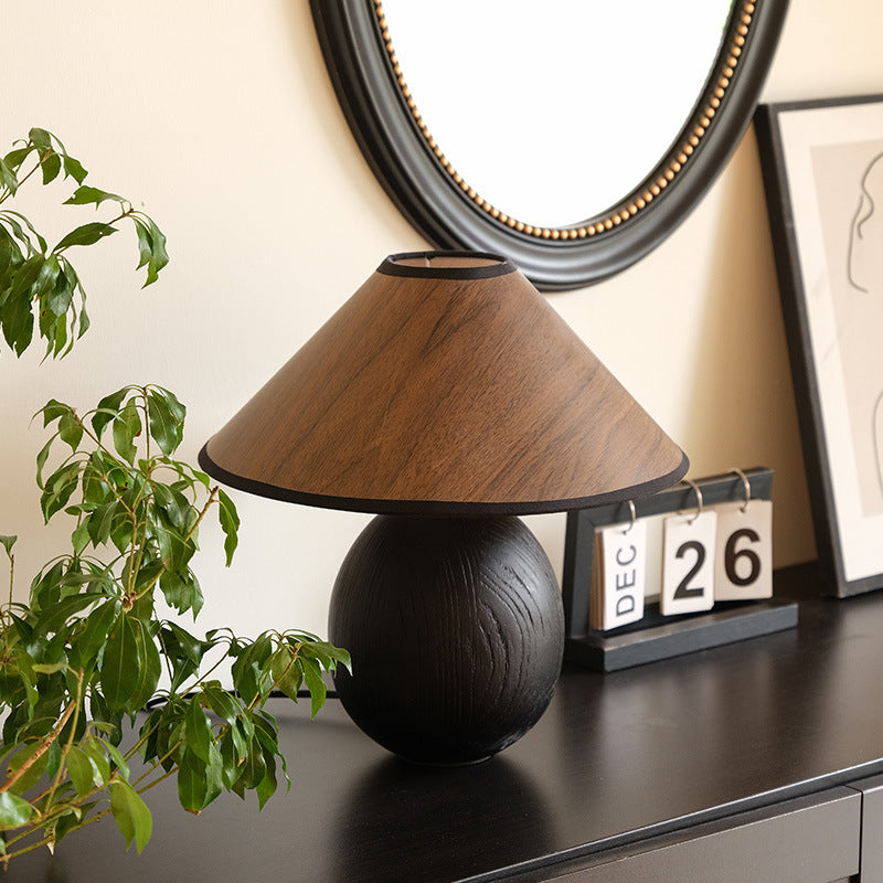 Round Conical Jar Solid Table Lamp
