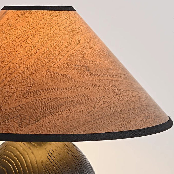 Round Conical Jar Solid Table Lamp
