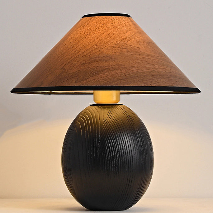 Round Conical Jar Solid Table Lamp