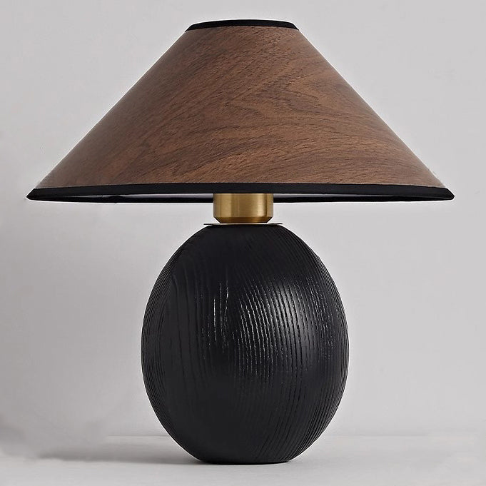Round Conical Jar Solid Table Lamp
