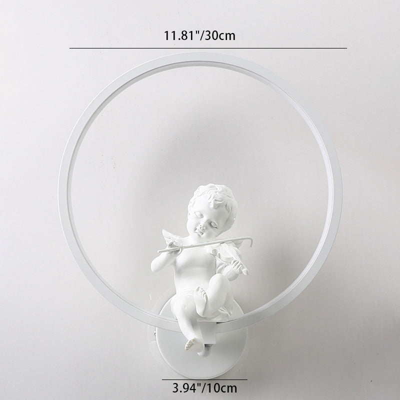 Round Plastic Living Room Wall Lamp