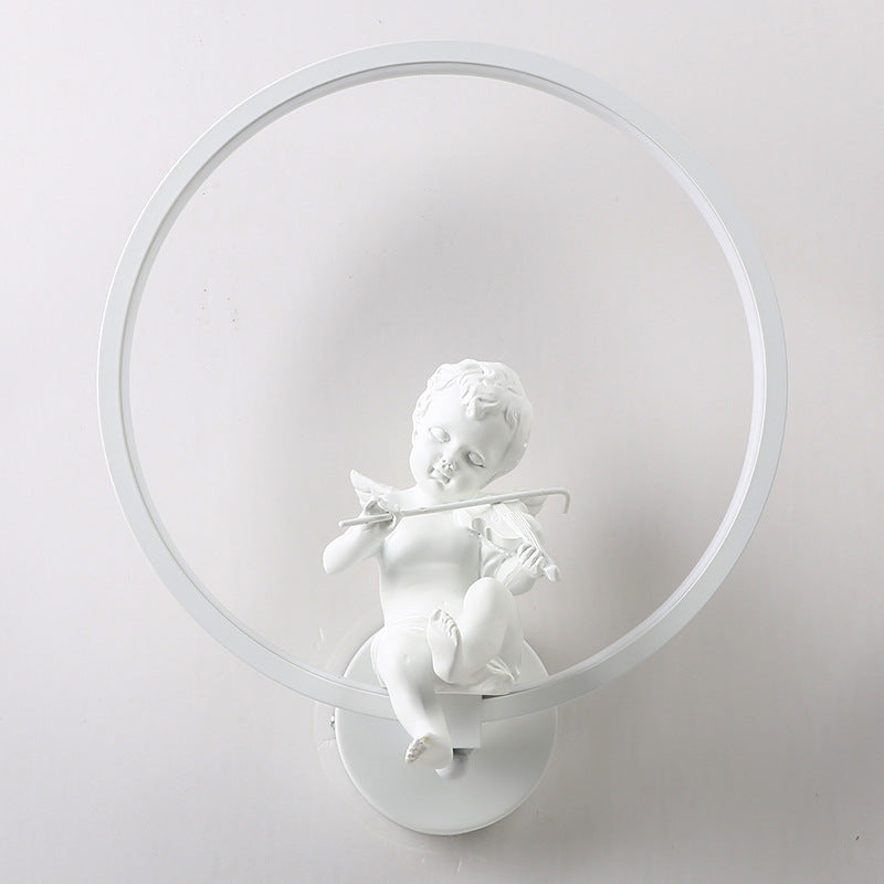 Round Plastic Living Room Wall Lamp